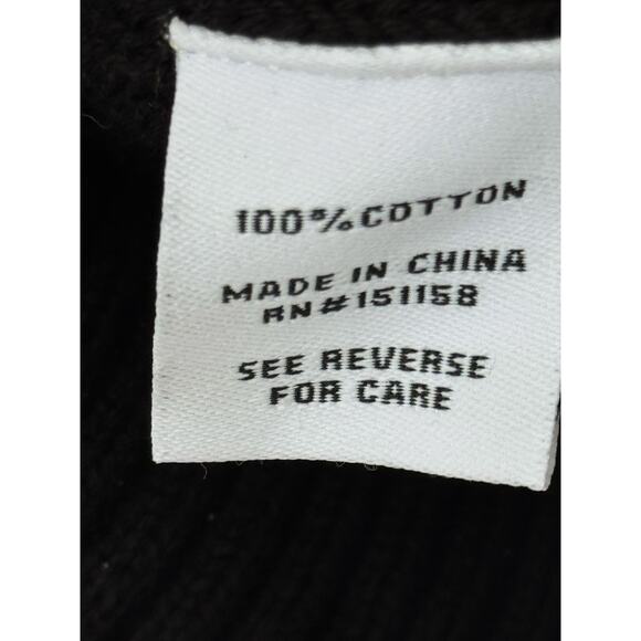 525 America Born in BKLYN Distressed Mock Neck Sweater – Size S – Black NWT - Picture 6 of 11